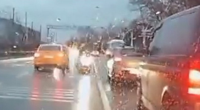Trafik magandasının ehliyetine el konuldu