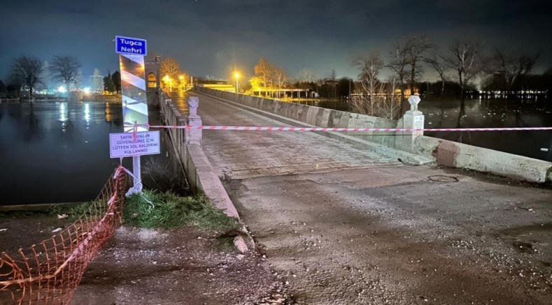 Tunca ve Meriç Köprüsü ulaşıma kapatıldı