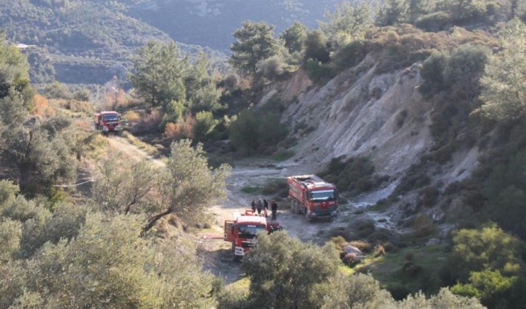 Yangında 2 hektar zarar gördü