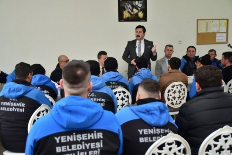 Yenişehir Belediyesi'nde yüzler gülüyor; Başkan'dan ziyaret...
