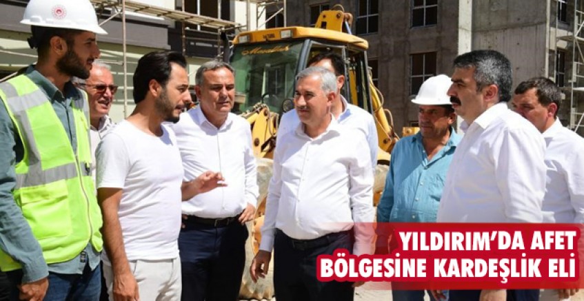 Yıldırım’da afet bölgesine kardeşlik eli