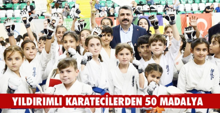 Yıldırımlı karatecilerden 50 madalya