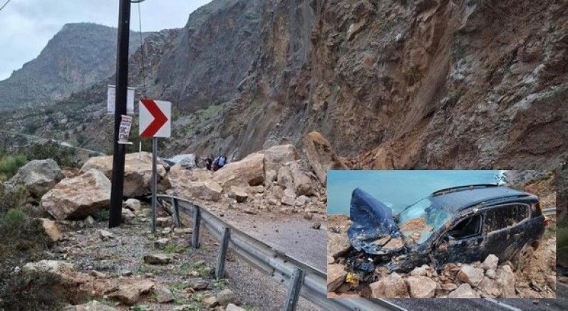 Yol trafiğe kapandı, 1 yaralı