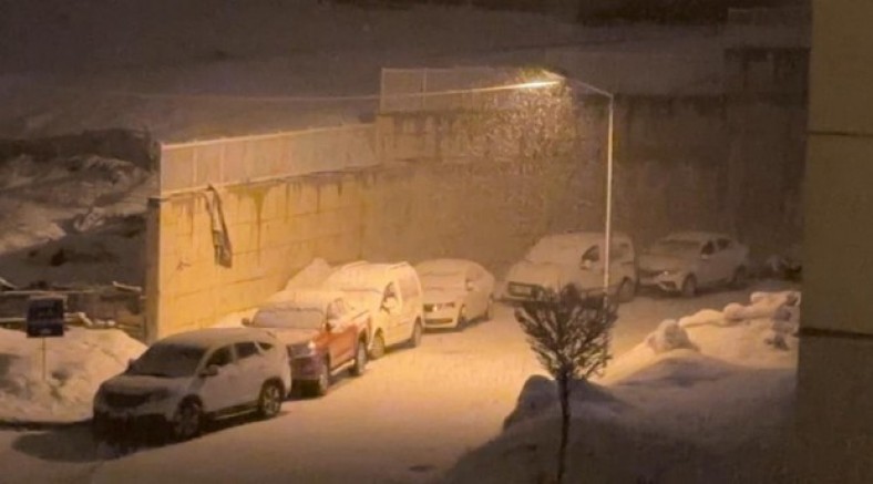 Yüksekova'da kar yağışı etkili oldu