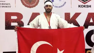 Başından sakatlandı pes etmeyerek Balkan üçüncüsü oldu