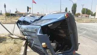 Çorum’da iki otomobil çarpıştı: 1 yaralı