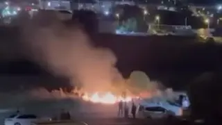 Düğünde atılan havai fişek yangın çıkardı