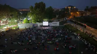 Kırıkkale’de çocuklar açık havada sinema keyfi yaşadı