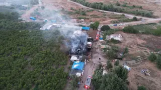 Bursa’da çiftlik alev alev yandı