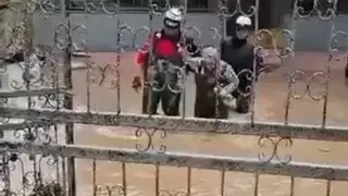 Taşkında mahsur kalanlar böyle kurtarıldı