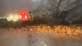 Uludağ yolunda heyelan korkuttu