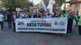 Bursa’da Filistin’e destek yürüyüşü düzenlendi