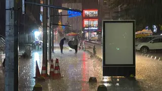 Düzce’de sağanak yağış şiddetini arttırdı