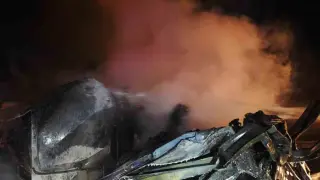 Yanan tankerin sürücüsü hayatını kaybetti