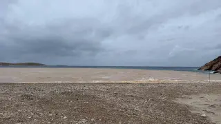 Datça’da sağanak sonrası denizin rengi değişti