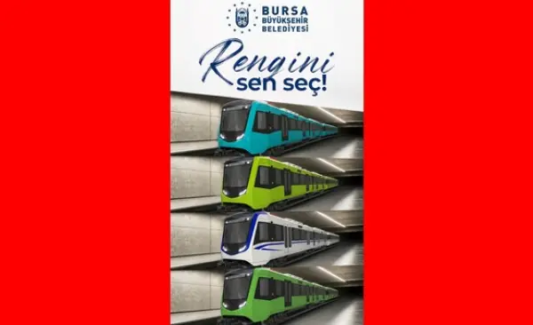 Yeni raylı sistem araçlarının rengini Bursalılar seçecek